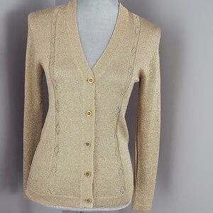Hudson's Bay Company Vintage Gold Metallic Cardigan